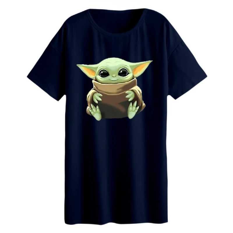 تی شرت لانگ زنانه مدل بیبی یودا کد 15