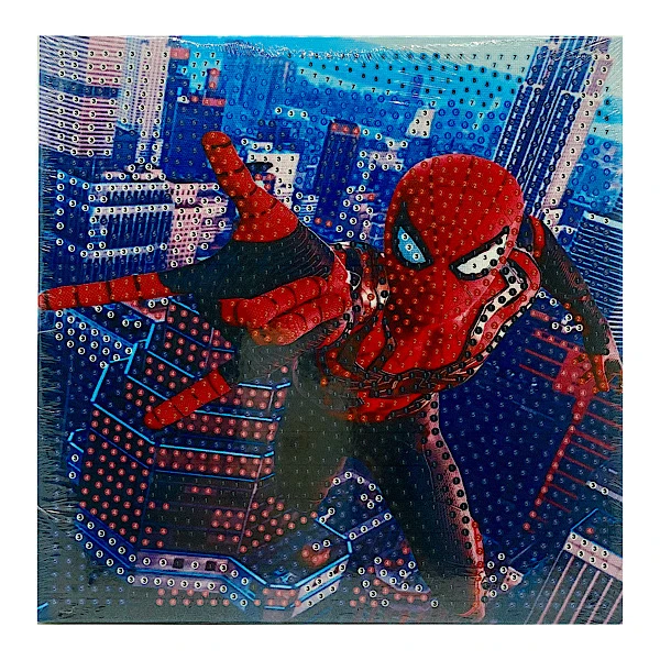 بازی آموزشی مدل ساخت تابلو نقاشی الماسی طرح قاب مرد عنکبوتی کد ۰۱