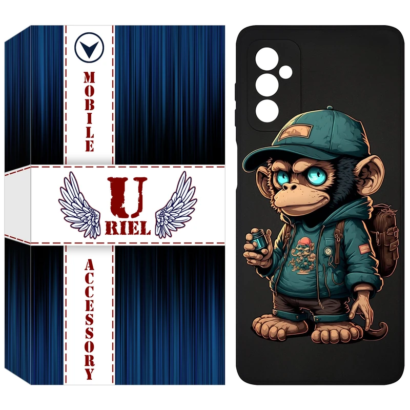کاور یوریل مدل KSH کد 36 طرح میمون مناسب برای گوشی موبایل سامسونگ Galaxy M52
