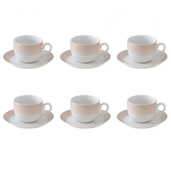 سرویس چای خوری 12 پارچه چینی زرین ایران سری ایتالیا اف مدل مریدین درجه عالی