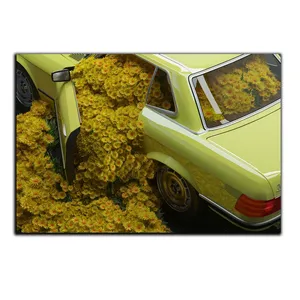 تابلو شاسی بکلیت طرح ماشین کلاسیک و منظره پاییز مدل SH-S5799