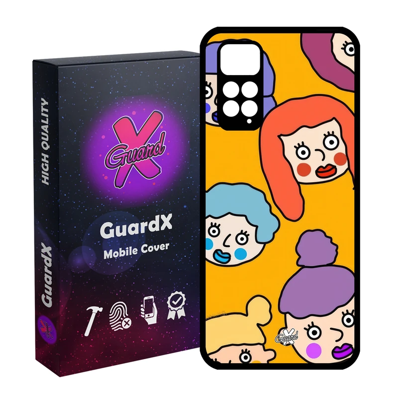 کاور گارد ایکس طرح نقاشی مدل Glass10643مناسب برای گوشی موبایل شیائومی Redmi Note 11S/ Note 11 4G