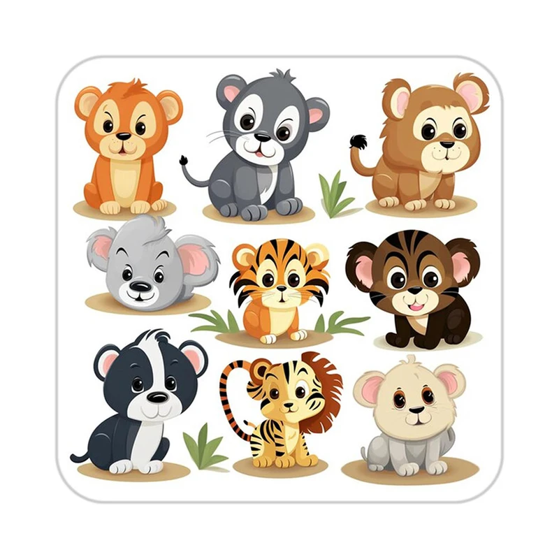 زیر لیوانی کاکتی طرح حیوانات کارتونی مدل mp27664