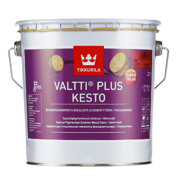 رنگ نیمه شفاف تیکوریلا مدل 5076 Valtti Plus Kesto حجم 3 لیتر