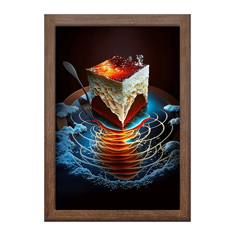 تابلو خندالو طرح برش کیک کهکشانی کد F12673