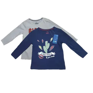 تی شرت آستین بلند دخترانه لوپیلو مدل IAN 293471 بسته 2 عددی