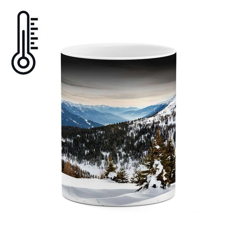 ماگ حرارتی کاکتی مدل منظره برفی کد mgh14912