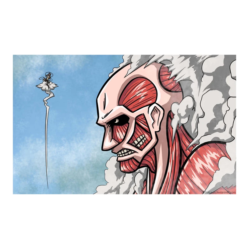 استیکر لپ تاپ و موبایل مدل انیمه طرح حمله به تایتان ارن یگر Attack on Titan Eren Yeager کد 4281