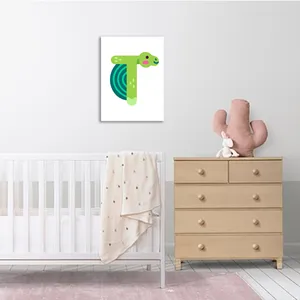 تابلو شاسی کودک طرح حرف T مدل مدرسه الفبا حیوانات