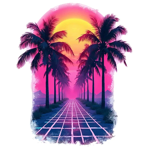 استیکر پارچه و لباس پاد آفرین طرح منظره کد 4518