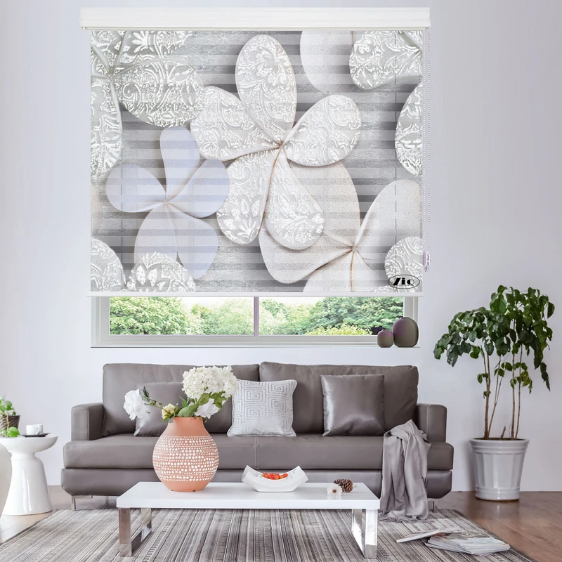 پرده زبرا زیو مدل 3D-1171 سایز 100x200 سانتی متر