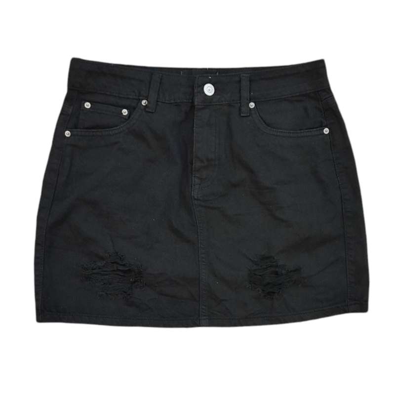 دامن زنانه مدل جین 3976 رنگ مشکی