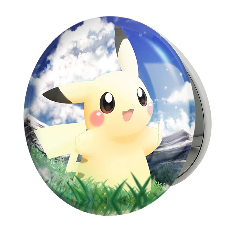 آینه جیبی خندالو طرح پیکاچو انیمه پوکمون مدل تاشو کد 17384 