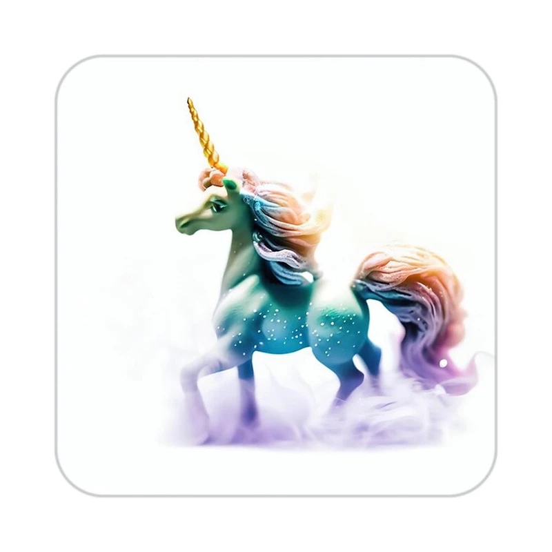 زیر لیوانی کاکتی طرح اسب تک شاخ و یونیکورن مدل mp29234