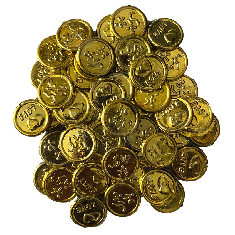 سکه تزیینی مدل مبارک باد بسته 50 عددی