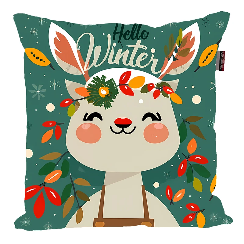 کوسن پاد آفرین مدل زمستان طرح عروسکی خرگوش کد PK40345