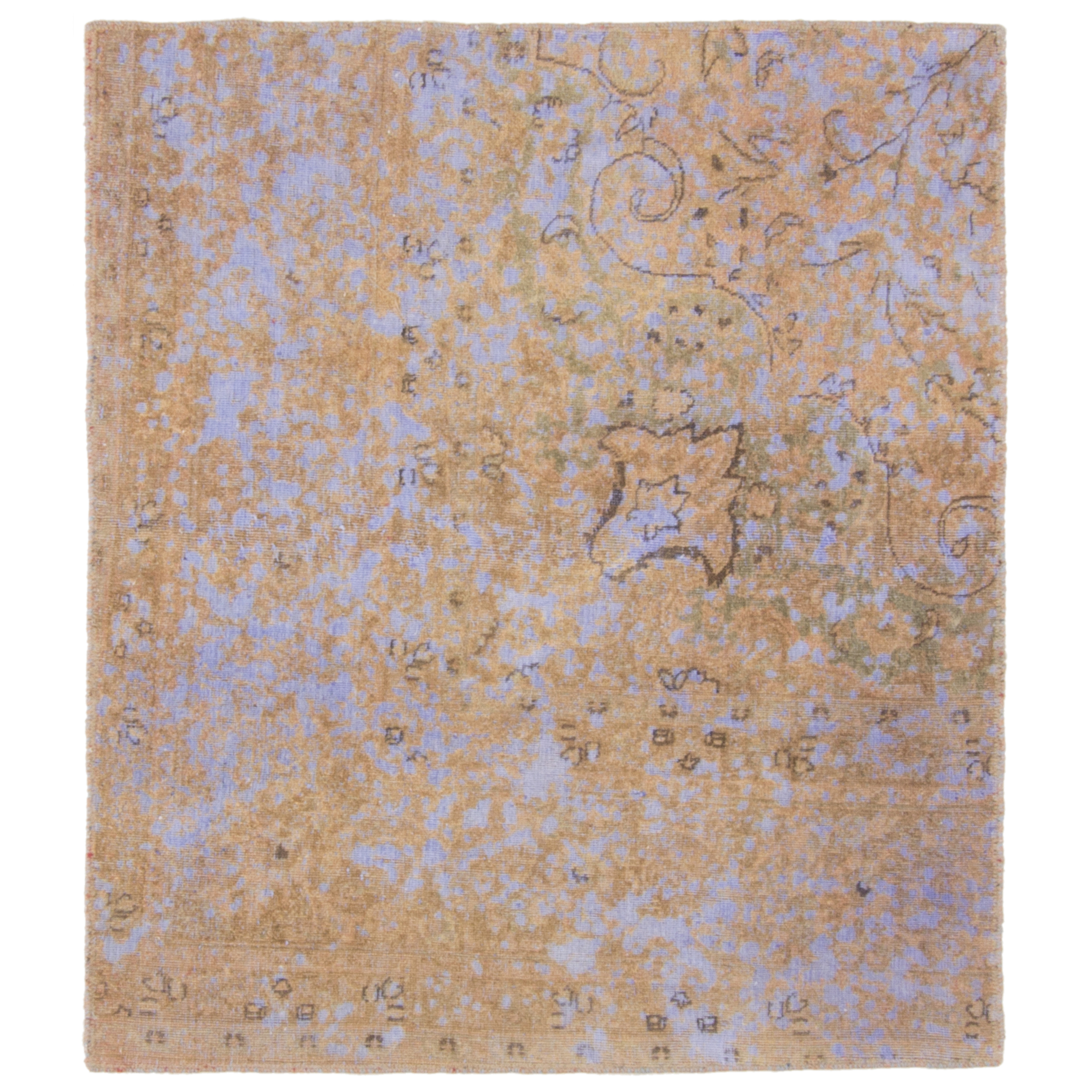 فرش دستبافت رنگ شده یک و نیم متری نیروانا کد 11615