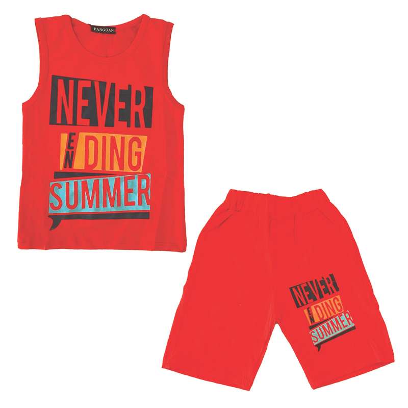 ست تاپ و شلوارک پسرانه مدل Never Ending Summer