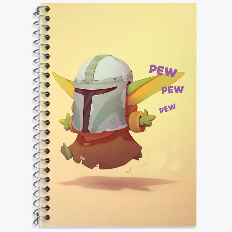 دفتر زبان 50 برگ خندالو مدل سه خط طرح جنگ ستارگان (Star Wars) کد F188