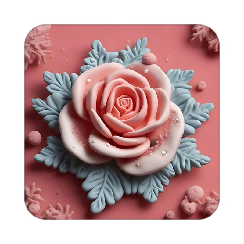 زیر لیوانی کاکتی طرح گل مدل mp16634