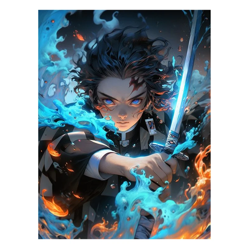 استیکر لپ تاپ و موبایل مدل انیمه طرح شیطان کش کامادو تانجیرو demon slayer kamado tanjiro کد 289