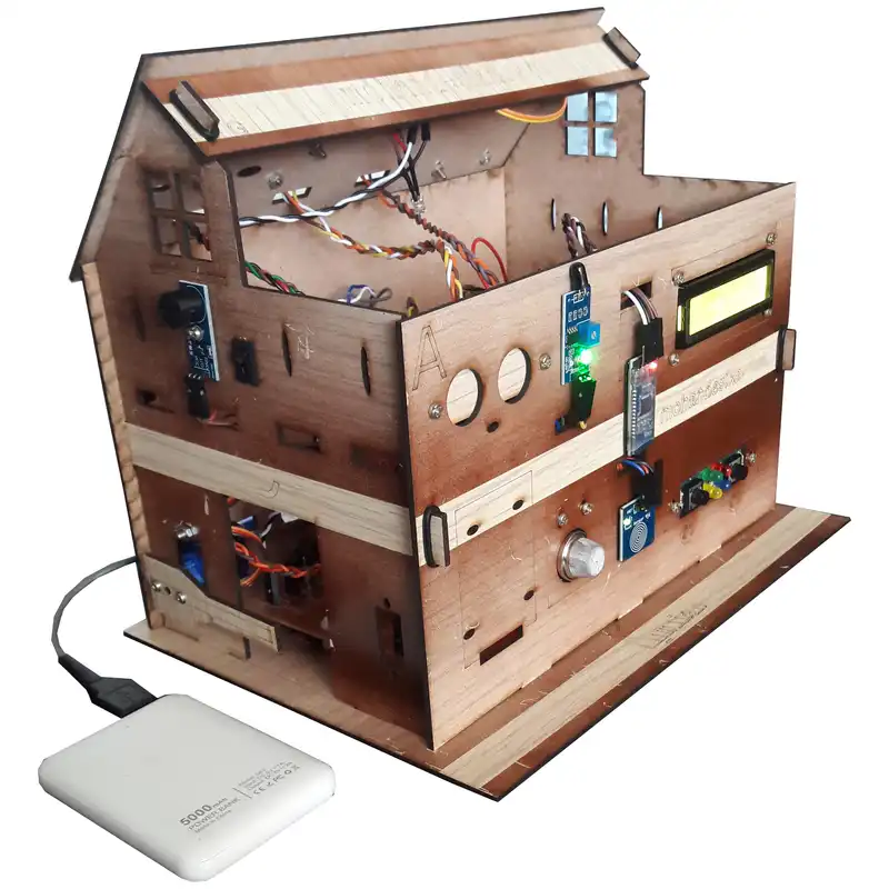 کیت آموزشی مهندسیکا مدل خانه هوشمند کنترل موبایل کد Blutooth-022