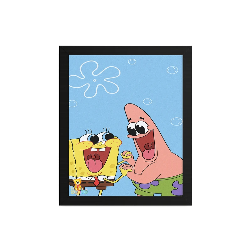 تابلو بانیبو طرح باب اسفنجی کد 187  فریم مشکی