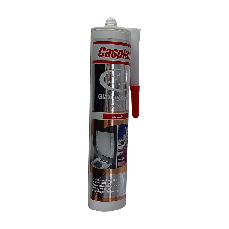 چسب سیلیکون شیشه و آینه کاسپین مدل C300 حجم 300 میلی لیتر چسب سیلیکون شیشه و آینه کاسپین مدل C300 حجم 300 میلی لیتر
