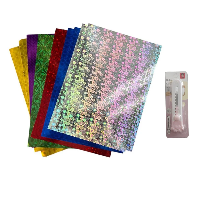مقوا مدل لیزری کد 210 سایز 29.5x21 سانتی‌متر به همراه کاتر مجموعه 11 عددی