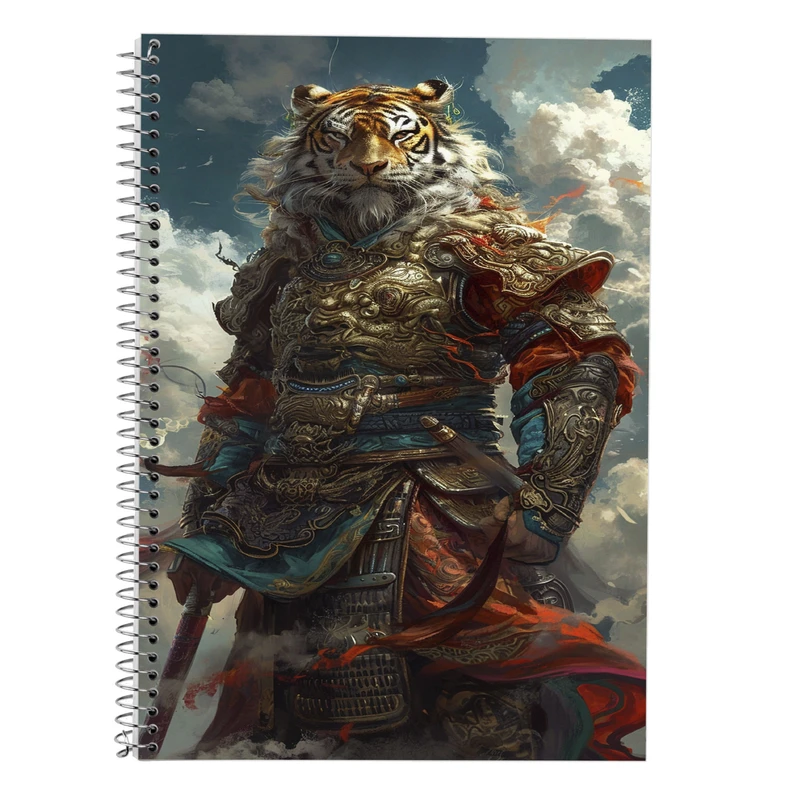 دفتر زبان 50 برگ مدوپد مدل سه خط طرح حیوانات جنگجو کد DF14875