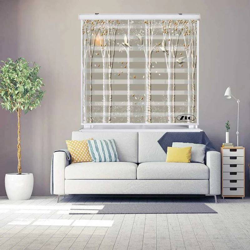 پرده زبرا زیو کد 3D1487 سایز 150X150 سانتی متر.