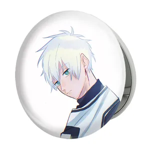 آینه جیبی خندالو طرح سیشیرو انیمه بلو لاک Blue Lock مدل تاشو کد 24409 