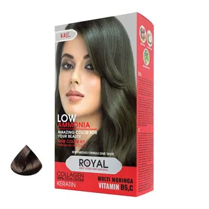 کیت رنگ مو رویال شماره 5.3 حجم 100 میلی لیتر رنگ قهوه ای زیتونی