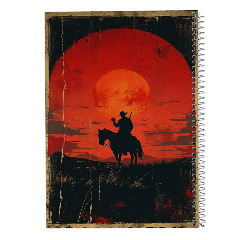 دفتر مشق 50 برگ مدوپد مدل رد دد red dead کد DF13524