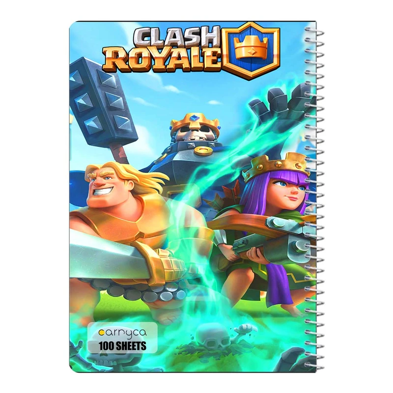 دفتر شطرنجی 100 برگ سیمی کارنیکا طرح کلش رویال Clash Royale کد 68602