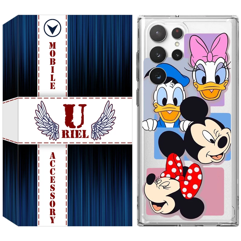 کاور یوریل مدل Clear کد 5 طرح عروسکی مناسب برای گوشی موبایل سامسونگ Galaxy S22 Ultra
