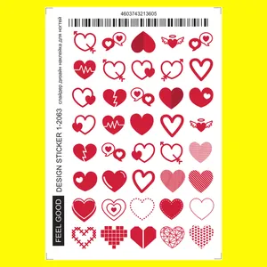 استیکر طراحی ناخن مدل عشق همیشگی کد 2063