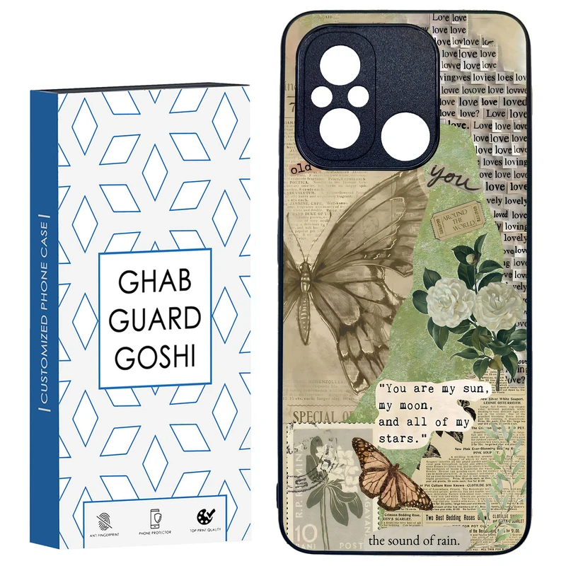 کاور قاب گارد گوشی طرح پروانه کد TPU-162 مناسب برای گوشی موبایل شیائومی REDMI 12C / POCO C55