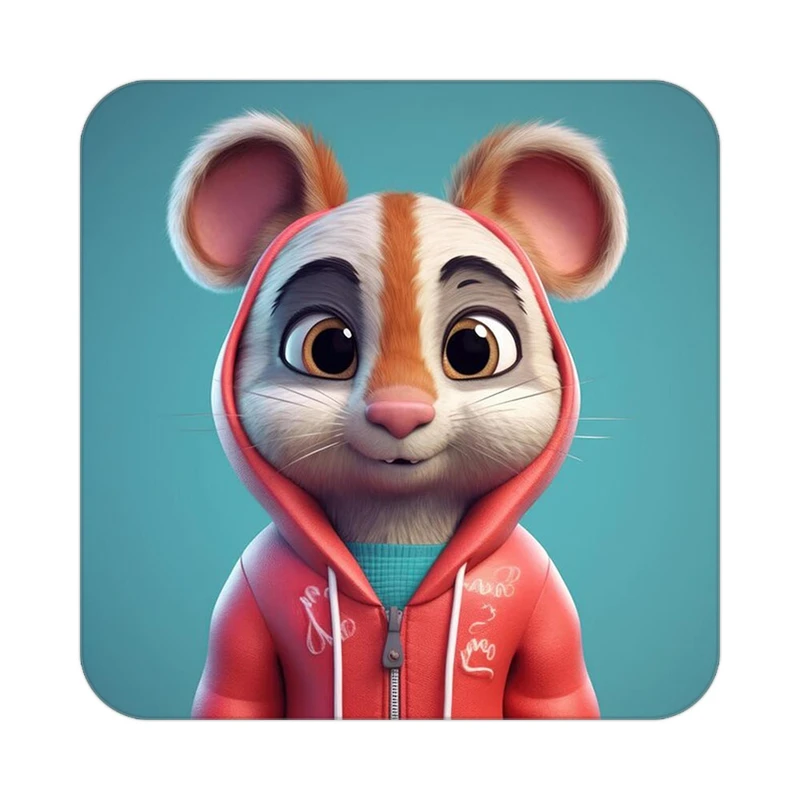 زیر لیوانی کاکتی طرح حیوانات کارتونی مدل mp27146