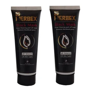 ماسک صورت هربکس مدل Black حجم 75 میلی لیتر بسته 2 عددی