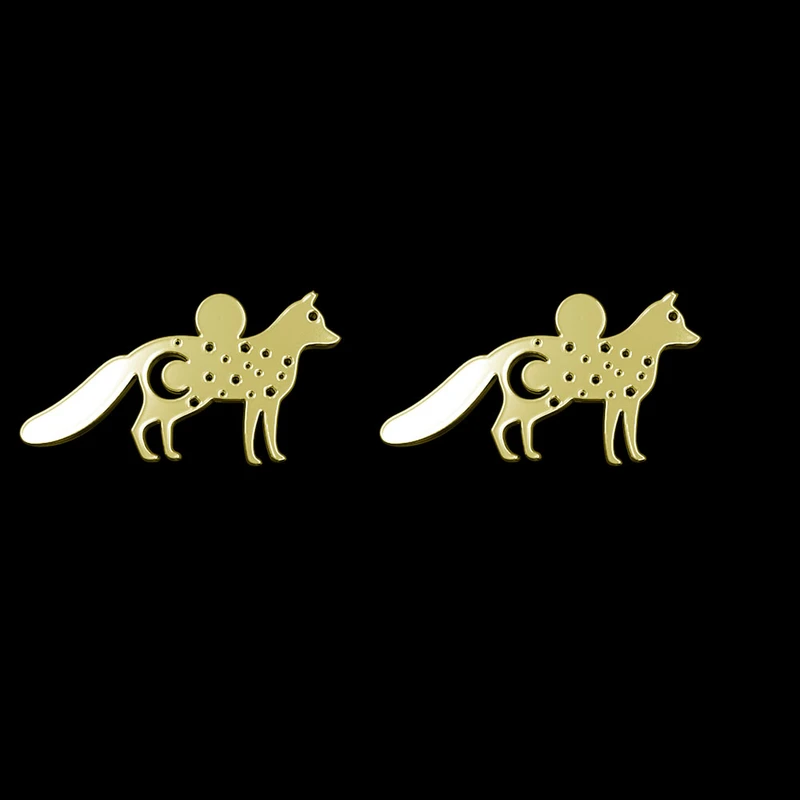 گوشواره طلا 18 عیار زنانه مدوپد مدل روباه کد GA1-12546