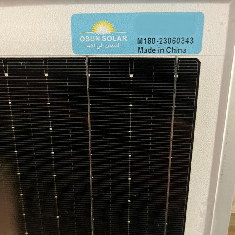 پنل خورشیدی اوسان سولار مدل M-180-18 مونوکریستال توان 180 وات