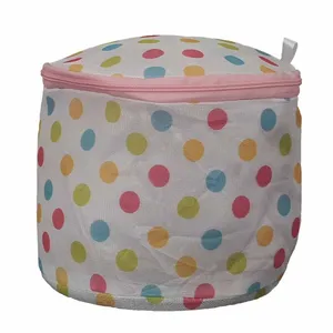 محفظه شستشو لباس زیر زنانه فن فنگ طرح خال‌دار مدل Double Bra