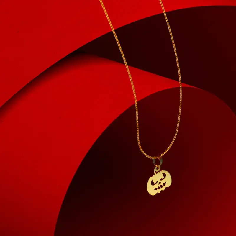 گردنبند طلا 18 عیار زنانه مدوپد مدل هالووین کد G3-1-1066