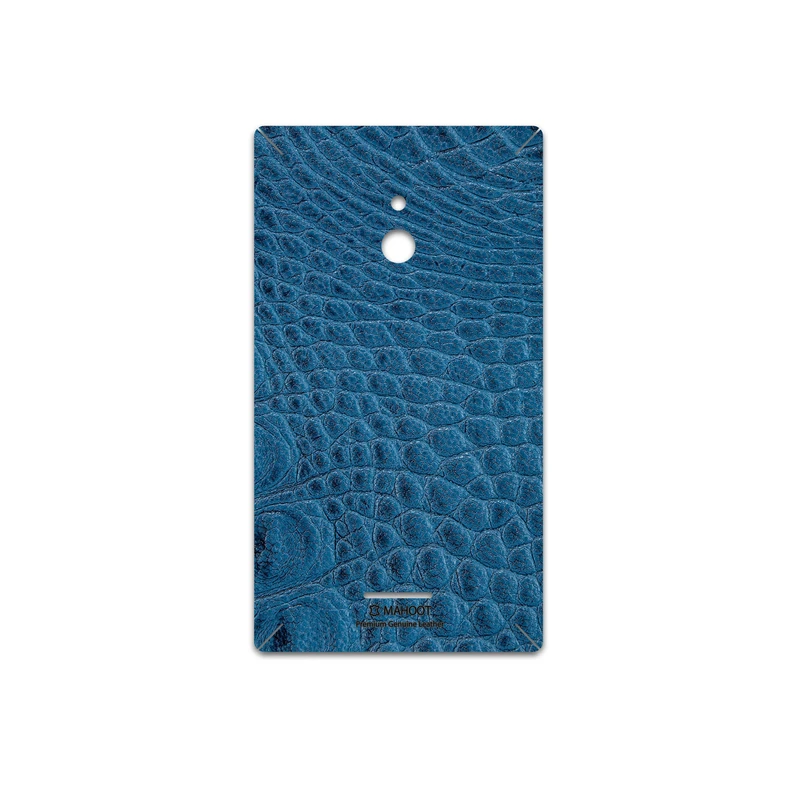 برچسب پوششی ماهوت مدل Blue-Crocodile-Leather مناسب برای گوشی موبایل نوکیا XL