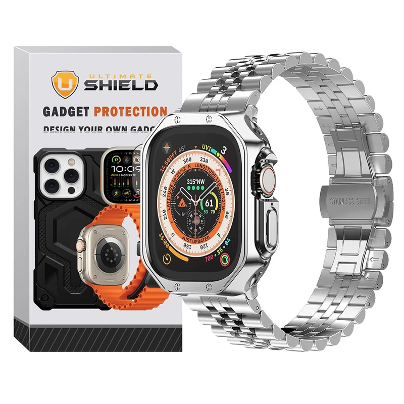 بند آلتیمیت شیلد مدل 5Lux مناسب برای اپل واچ Ultra / Ultra 2 49mm به همراه کاور