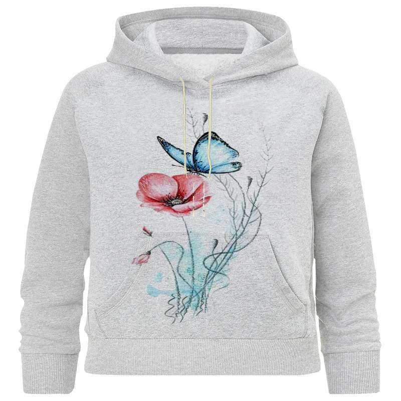 هودی دخترانه مدل M 332 پروانه