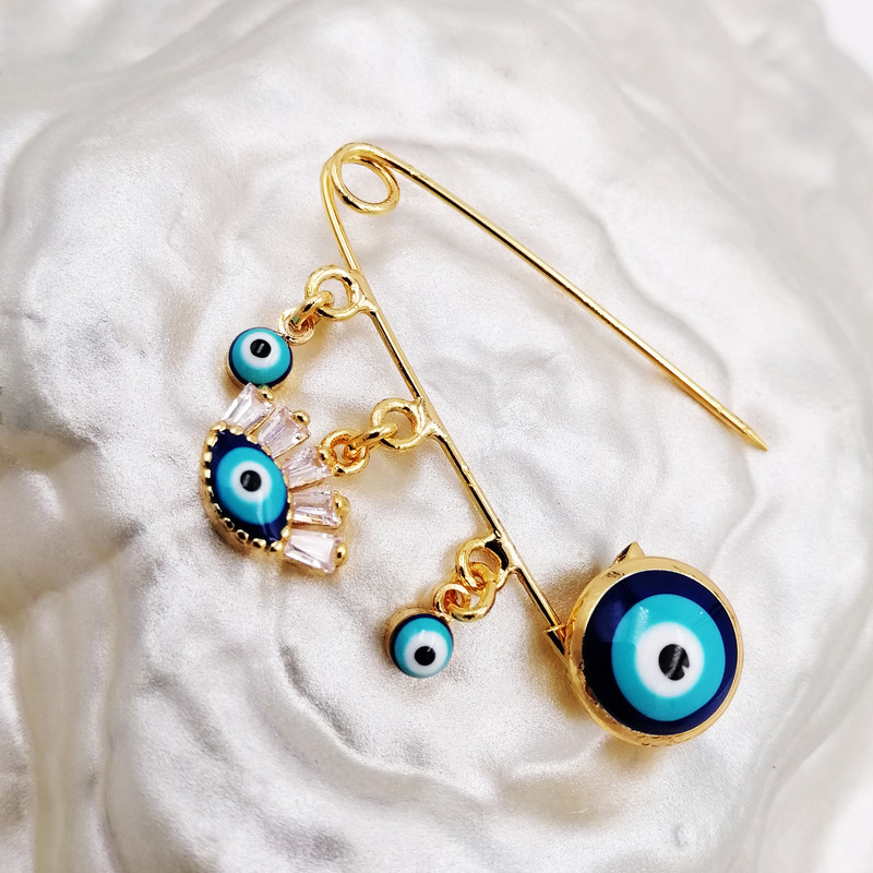 سنجاق سینه دخترانه وای اس ایکس مدل چشم نظر کد ja320