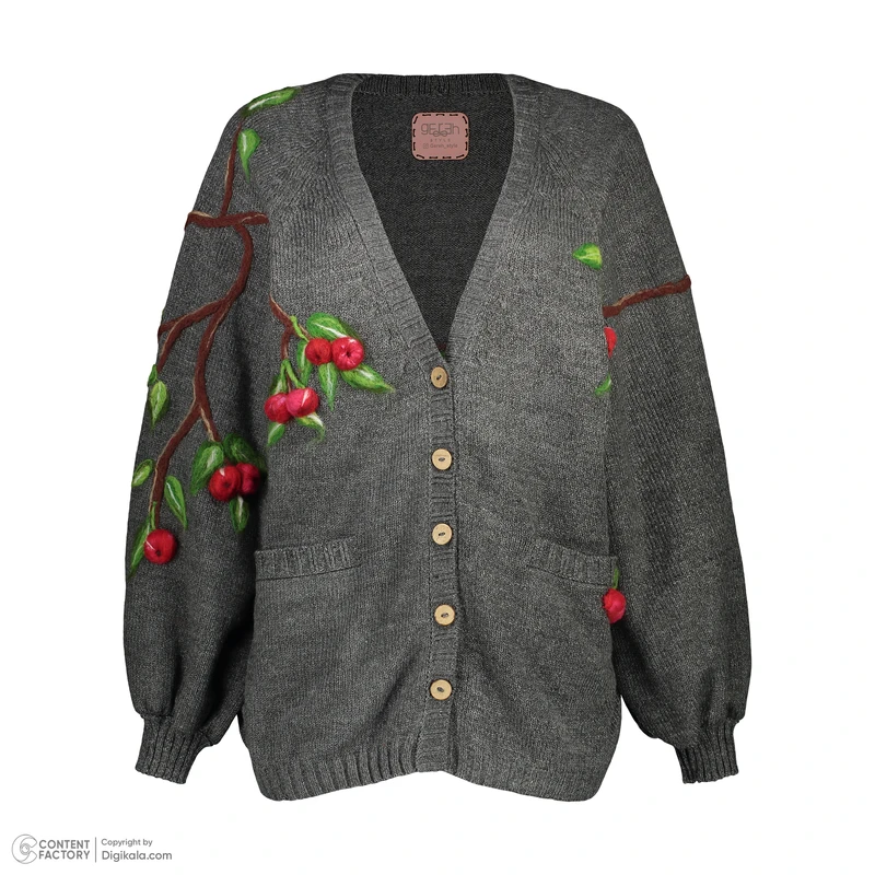 عکس شماره 3 : ژاکت زنانه گره استایل مدل گوشواره گیلاس