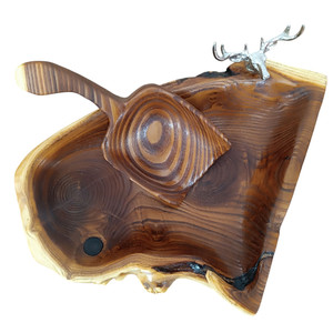 شکلات خوری چوبی مدل تلما به همراه قاشق